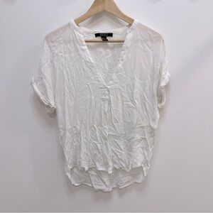 Forever 21 white v neck blouse